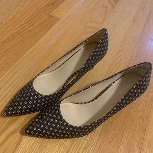 Nine West Textile Black and White Shoes
